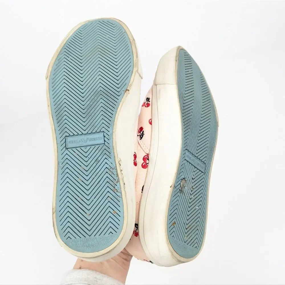 J. Crew SeaVees Embroidered Cherries Casual Legend Sneakers Size 8